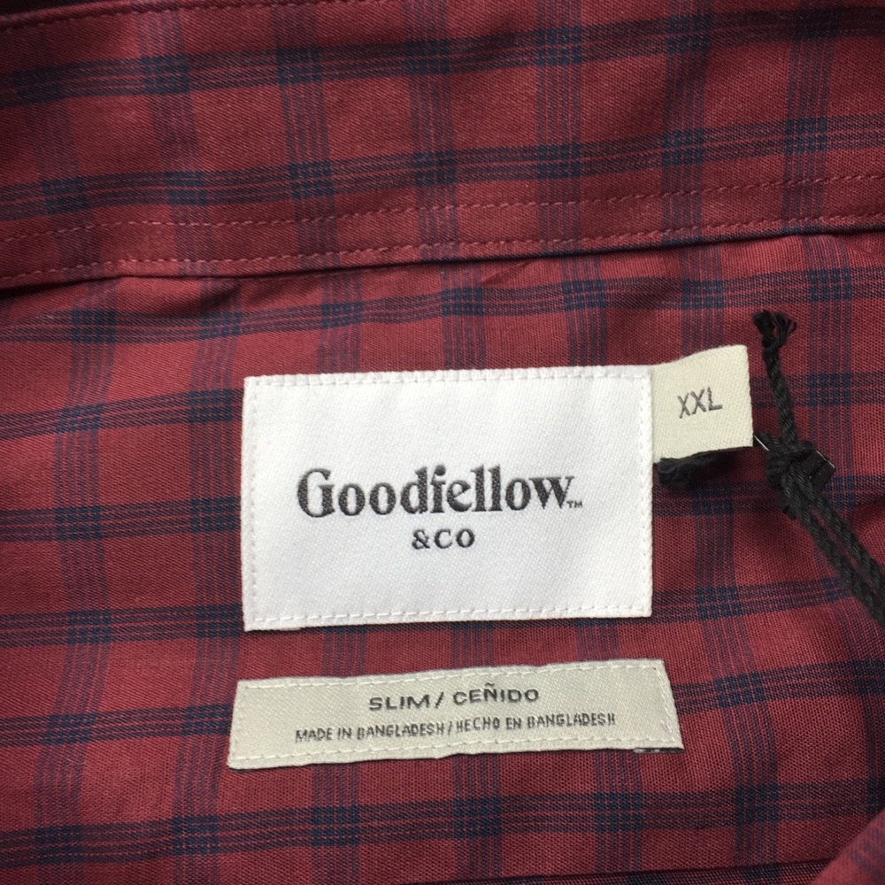 NWT Long Sleeve Button Down Shirt Deep Red Men XXL - Picture 5 of 9